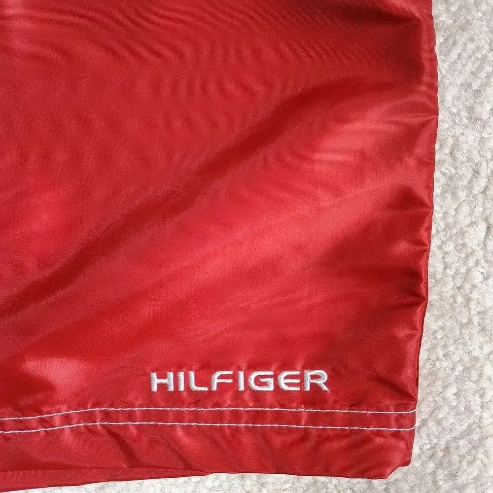 Tommy Hilfiger Mens Swim Trunks XL Vintage Style Board Shorts Red Blue NWT READ